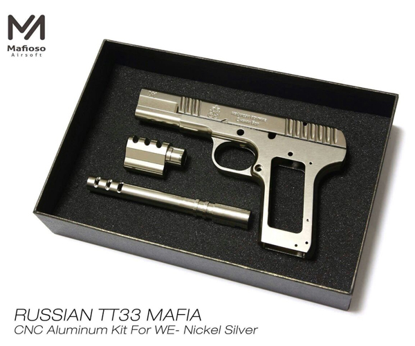 Mafioso Arms Russian TT33 MAFIA CNC Aluminum Conversion Kit for WE TT-33 (Nickel Silver) - Click Image to Close